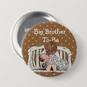 Badge Rond 7,6 Cm Bouton de Baby shower Big Brother (Devant & derrière)