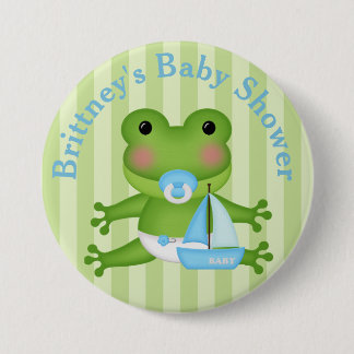 Badge Rond 7,6 Cm Bouton de Baby shower de grenouille customisé