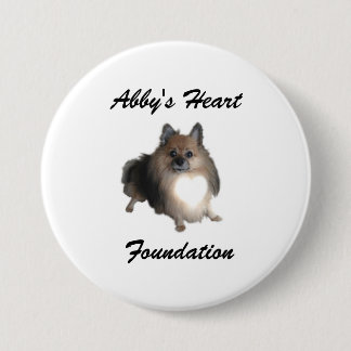 Badge Rond 7,6 Cm Bouton de base du coeur d'Abby