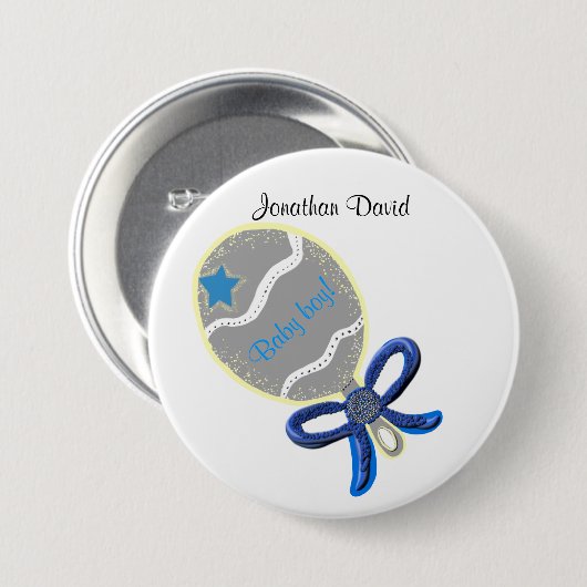 Badge Rond 7,6 Cm Bouton de bébé de bienvenue (Devant & derrière)