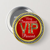 Badge Rond 7,6 Cm Bouton de bénévolat parent VIP - srf (Devant & derrière)