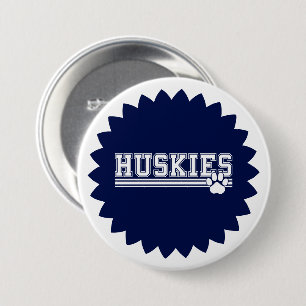 Badge Rond 7,6 Cm Bouton de broche Huskies
