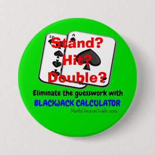 Badge Rond 7,6 Cm Bouton de calculatrice de nerf de boeuf