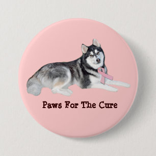 Badge Rond 7,6 Cm Bouton de cancer du sein de costaud sibérien