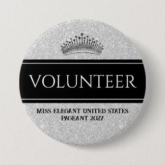 Badge Rond 7,6 Cm Bouton de ceinture en argent pour concours de beau