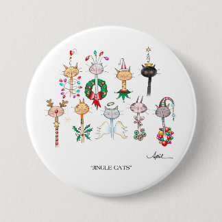 Badge Rond 7,6 Cm Bouton de CHATS de TINTEMENT