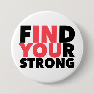 Badge Rond 7,6 Cm Bouton de citation motivante forte