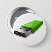 Badge Rond 7,6 Cm Bouton de clé USB (Devant & derrière)