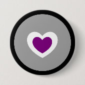 Badge Rond 7,6 Cm Bouton de coeur (Devant)