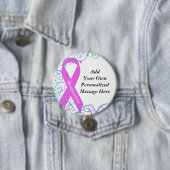 Badge Rond 7,6 Cm Bouton de conscience de cancer du sein (En situation)
