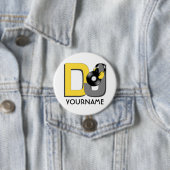 Badge Rond 7,6 Cm Bouton de coutume du DJ (En situation)