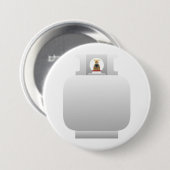Badge Rond 7,6 Cm Bouton de cylindre de gaz (Devant & derrière)