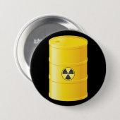 Badge Rond 7,6 Cm Bouton de déchets radioactifs (Devant & derrière)