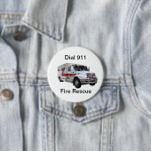 Badge Rond 7,6 Cm Bouton de délivrance du feu (En situation)