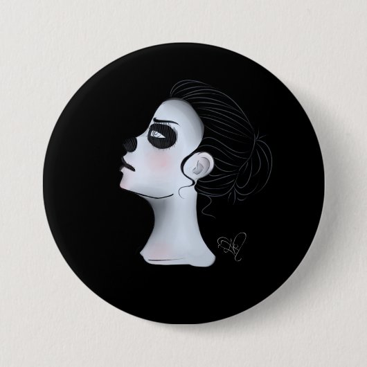 Badge Rond 7,6 Cm Bouton de démon (Devant)