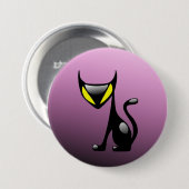 Badge Rond 7,6 Cm Bouton de démon de chat (Devant & derrière)
