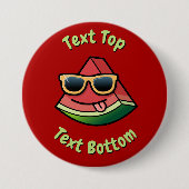 Badge Rond 7,6 Cm Bouton de dessin de pastèque (Devant)