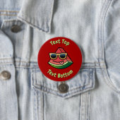 Badge Rond 7,6 Cm Bouton de dessin de pastèque (En situation)