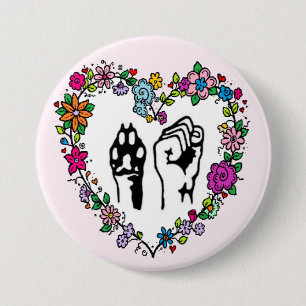 Badge Rond 7,6 Cm Bouton de droits des animaux