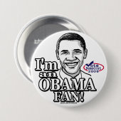 Badge Rond 7,6 Cm Bouton de fan d'Obama (Devant & derrière)
