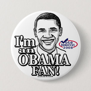 Badge Rond 7,6 Cm Bouton de fan d'Obama
