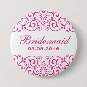Badge Rond 7,6 Cm Bouton de femme de chambre de la famille Bridesmai