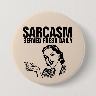 Badge Rond 7,6 Cm Bouton de femme de ménage rétro amusant SARCASM 