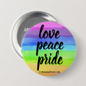 Badge Rond 7,6 Cm bouton de fierté amour paix (Devant & derrière)