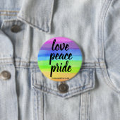 Badge Rond 7,6 Cm bouton de fierté amour paix (En situation)