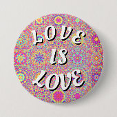 Badge Rond 7,6 Cm Bouton de Fierté Love Is Love (Devant)