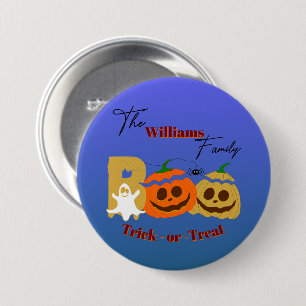 Badge Rond 7,6 Cm Bouton de friandise de citrouille effrayante