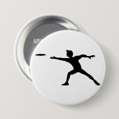 Badge Rond 7,6 Cm Bouton de frisbee (Devant & derrière)