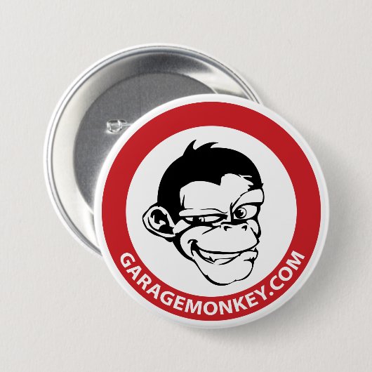 Badge Rond 7,6 Cm Bouton de GarageMonkey (Devant & derrière)