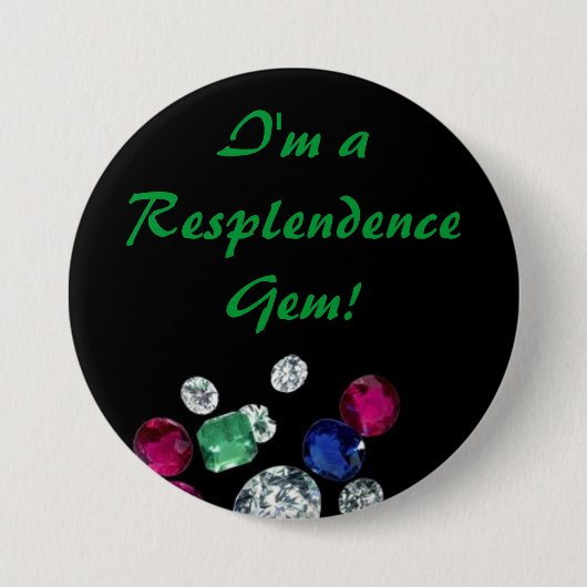 Badge Rond 7,6 Cm Bouton de gemmes (Devant)