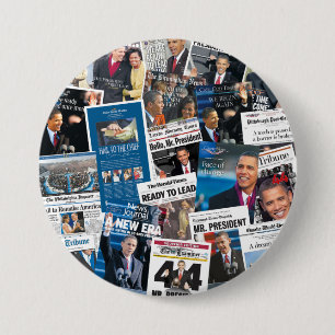 Badge Rond 7,6 Cm Bouton de journal d'inauguration d'Obama