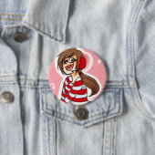 Badge Rond 7,6 Cm Bouton de KEIpoid ! (En situation)