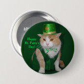 Badge Rond 7,6 Cm Bouton de Kitty d'Irlandais (Devant & derrière)