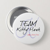 Badge Rond 7,6 Cm Bouton de Kitty Hawk d'équipe (Devant & derrière)