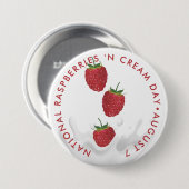 Badge Rond 7,6 Cm Bouton de la Fête de la Crème (Devant & derrière)