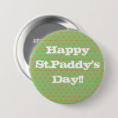Badge Rond 7,6 Cm Bouton de la Saint Patrick (Devant & derrière)