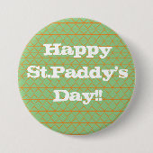 Badge Rond 7,6 Cm Bouton de la Saint Patrick (Devant)