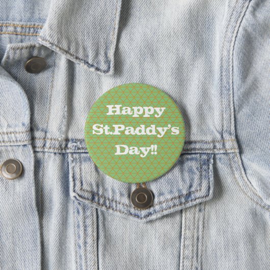 Badge Rond 7,6 Cm Bouton de la Saint Patrick (En situation)