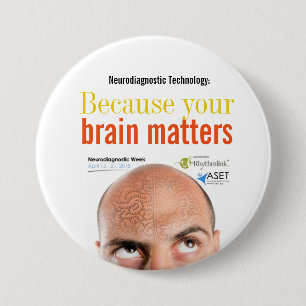 Badge Rond 7,6 Cm Bouton de la semaine 2018 de Neurodiagnostic