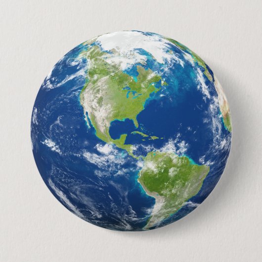 Badge Rond 7,6 Cm Bouton de la terre (Devant)