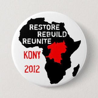 Badge Rond 7,6 Cm Bouton de l'Afrique centrale de restauration