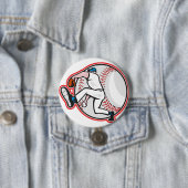 Badge Rond 7,6 Cm Bouton de lanceur de baseball (En situation)