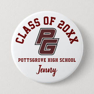 Badge Rond 7,6 Cm Bouton de l'école secondaire Pottsgrove Logo perso