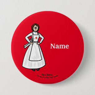 Badge Rond 7,6 Cm Bouton de l'infirmière Clara Barton