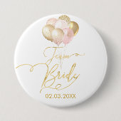 BADGE ROND 7,6 CM BOUTON DE LUFTBALLONS DE L'ÉQUIPE BRIDE (Devant)