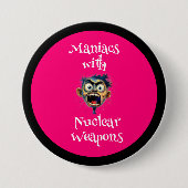 Badge Rond 7,6 Cm Bouton de maniaque (Devant)